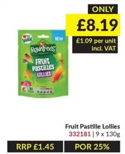 Musgrave MarketPlace Rowntrees fruit pastilles lollies offer