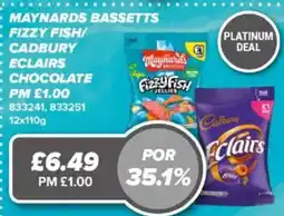 Bestway Maynards bassetts fizzy fish/ cadbury eclairs chocolate offer