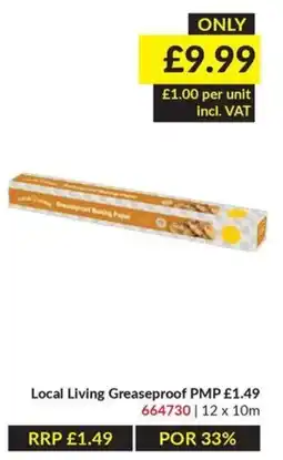 Musgrave MarketPlace Local Living Greaseproof Baking Paper offer