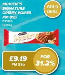 Bestway McVitie's Signature Crispy Wafer offer