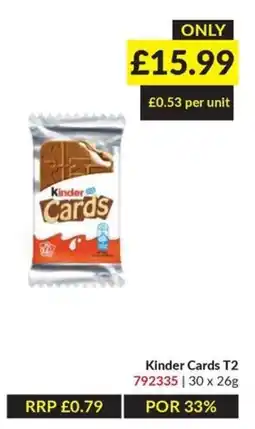 Musgrave MarketPlace Kinder Cards offer