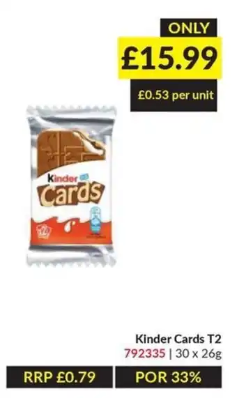 Musgrave MarketPlace Kinder Cards offer