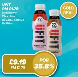 Bestway Ufit protein milkshake offer