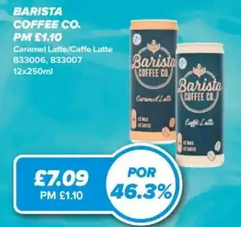 Bestway Barista coffee co. caramel latte/caffe latte offer