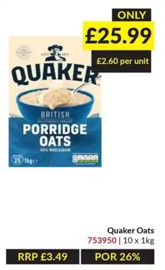 Musgrave MarketPlace Quaker porridge oats offer