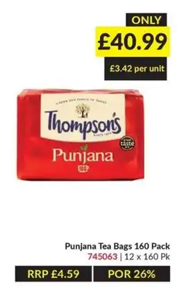 Musgrave MarketPlace Thompson's Punjana Tea Bags offer