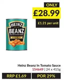 Musgrave MarketPlace Heinz Beanz In Tomato Sauce offer