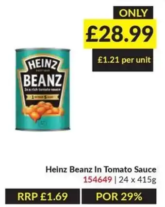 Musgrave MarketPlace Heinz Beanz In Tomato Sauce offer