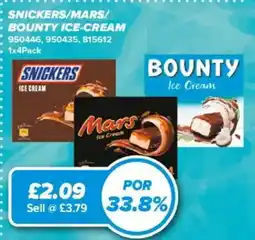 Bestway Snickers/Mars/Bounty ice cream offer