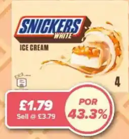 Bestway Snickers white ice cream offer