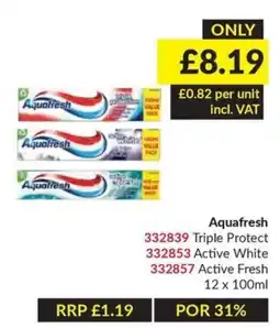 Musgrave MarketPlace Aquafresh triple protect offer