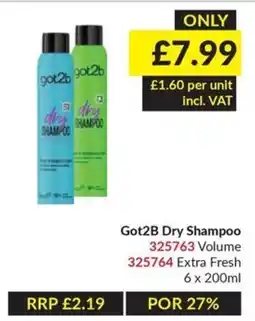 Musgrave MarketPlace Got2B dry shampoo offer