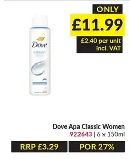 Musgrave MarketPlace Dove Apa Classic Women offer