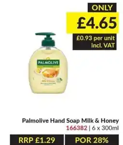 Musgrave MarketPlace Palmolive hand soap milk & honey offer