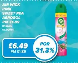 Bestway Air Wick pink sweet pea aerosol offer