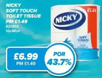 Bestway Nicky soft touch toilet tissue offer