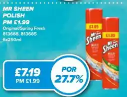 Bestway Mr Sheen polish offer