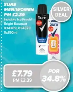 Bestway Sure men/women deodorant offer