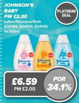 Bestway Johnson's baby lotion/shampoo/bath offer