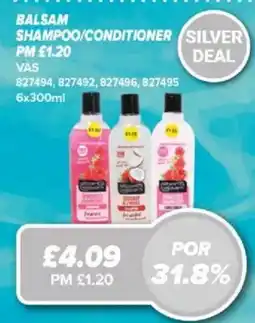 Bestway Balsam shampoo/conditioner offer