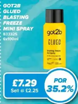 Bestway Got2b glued blasting freeze hairspray offer
