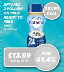 Bestway Aptamil 2 follow on milk ready to feed offer