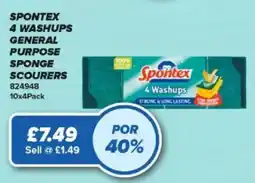 Bestway Spontex 4 washups offer
