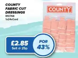 Bestway County fabric cut dressings offer