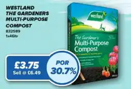 Bestway Westland the gardeners multi-purpose compost offer