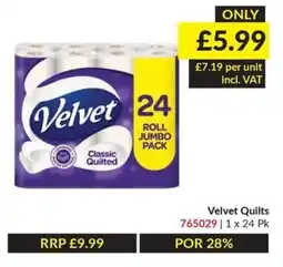 Musgrave MarketPlace Velvet quilts offer