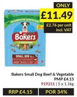 Musgrave MarketPlace Bakers Small Dog Beef & Vegetable offer