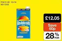 Booker Wholesale Rubicon mango offer