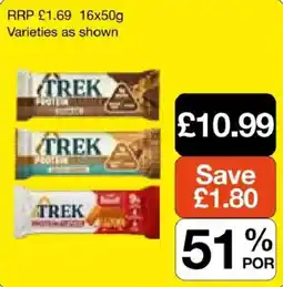 Booker Wholesale Trek protein bars offer