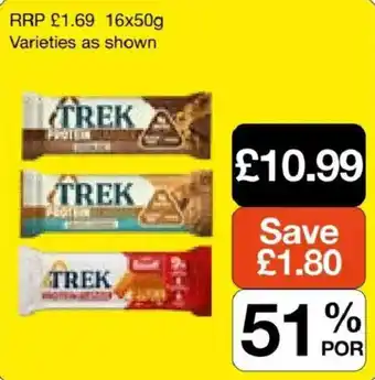 Booker Wholesale Trek protein bars offer