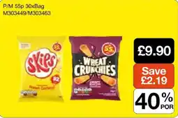 Booker Wholesale Skies prawn cocktail wheat crunchies offer