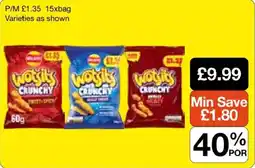 Booker Wholesale Walkers wotsits crunchy offer