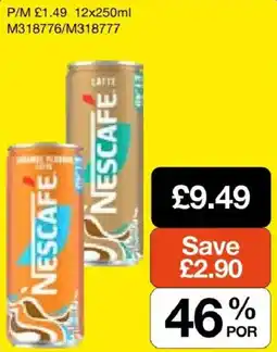 Booker Wholesale Nescafe latte offer