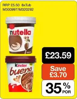 Booker Wholesale Nutella Kinder bueno offer