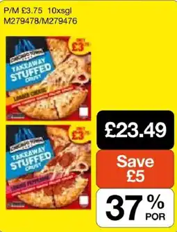 Booker Wholesale Takeaway Stuffed Crust offer