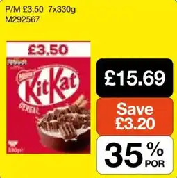 Booker Wholesale KitKat cereal offer
