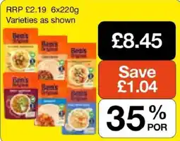 Booker Wholesale Ben's pasta offer