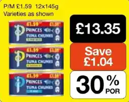 Booker Wholesale Princes tuna chunks offer