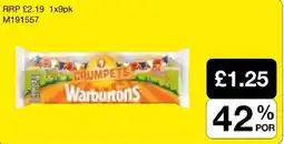 Booker Wholesale Warburtons crumpets offer
