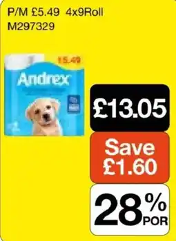 Booker Wholesale Andrex toilet rolls offer