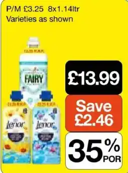 Booker Wholesale Fairy and Lenor offer