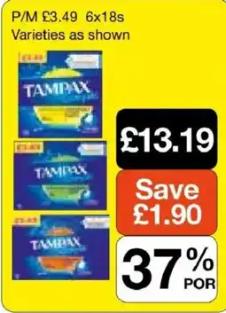 Booker Wholesale Tampax offer