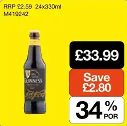 Booker Wholesale Guinness offer