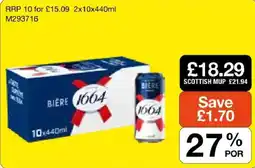 Booker Wholesale 1664 beer offer
