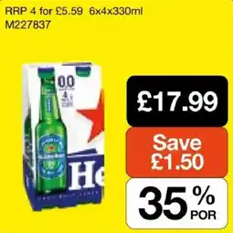 Booker Wholesale Heineken 0.0 offer
