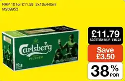 Booker Wholesale Carlsberg Pilsner offer